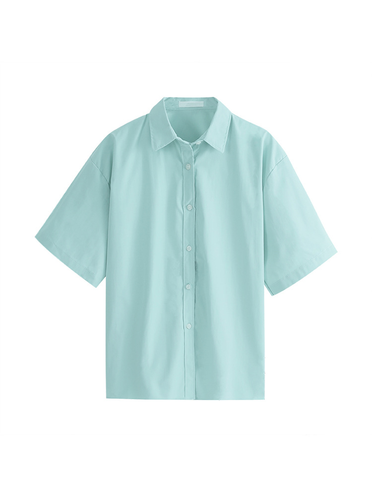 Chemises  Homme | Chemise À Manches Courtes Homme Bleu Clair