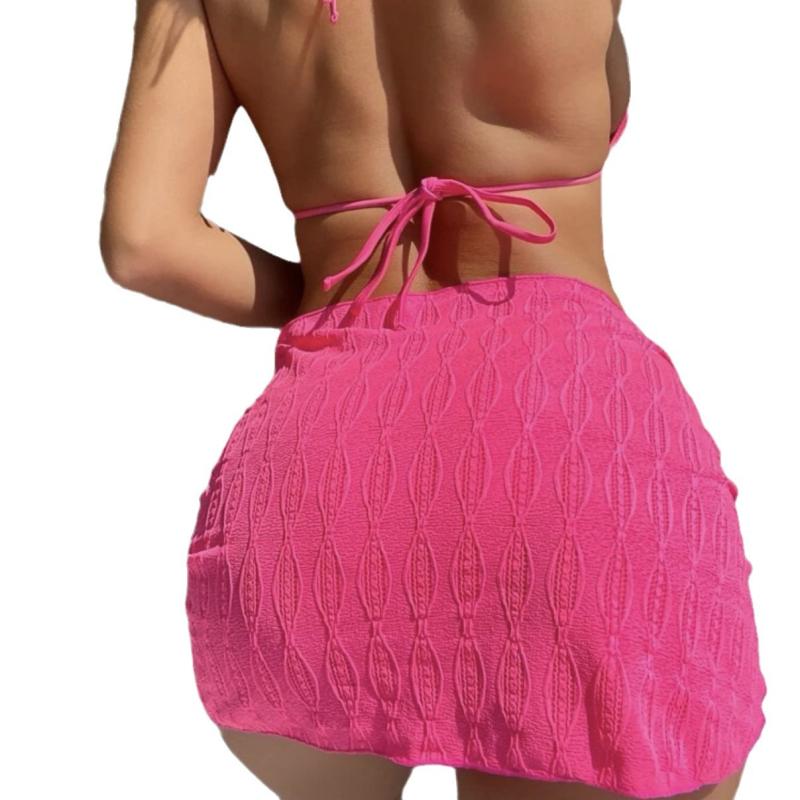 Jupes & Shorts  Femme | Mini Jupe Portefeuille En Coton Éponge 4G Femme CORAIL