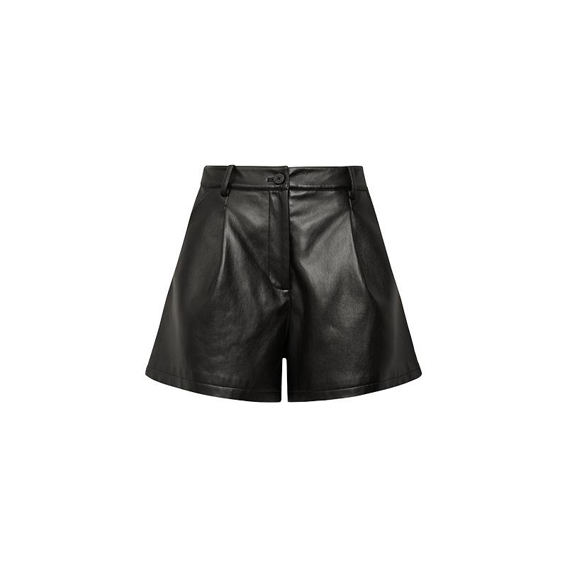 Jupes & Shorts  Femme | Short Cuir Noir Femme Femme