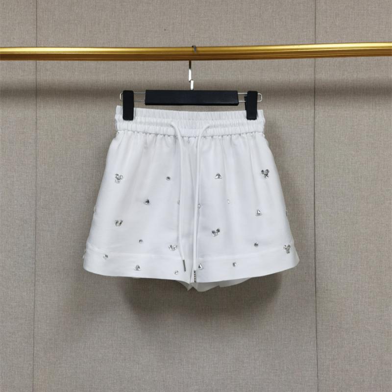 Jupes & Shorts  Femme | Short Large Strassé Femme BLANC