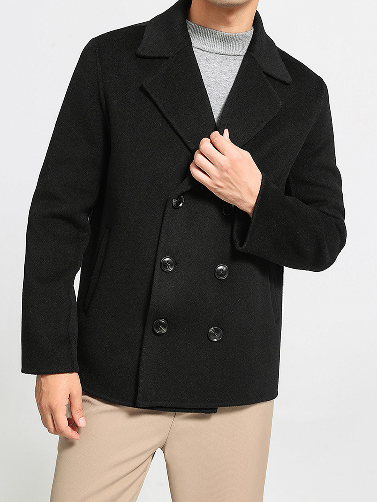 Manteaux & Blousons  Homme | Manteau Droit En Laine Mélangée Homme Homme