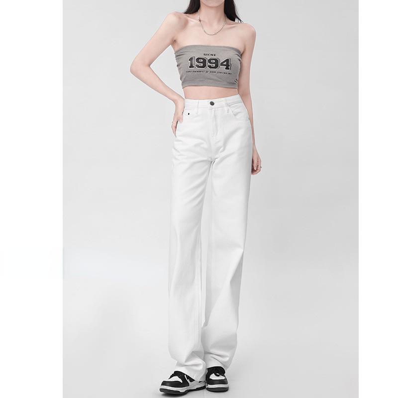 Pantalons & Jeans  Femme | Jean Double Ceinture Bicolore Femme BLANC