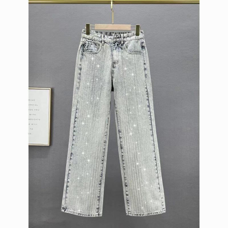 Pantalons & Jeans  Femme | Jean Orné De Strass Femme Bleu jean clair