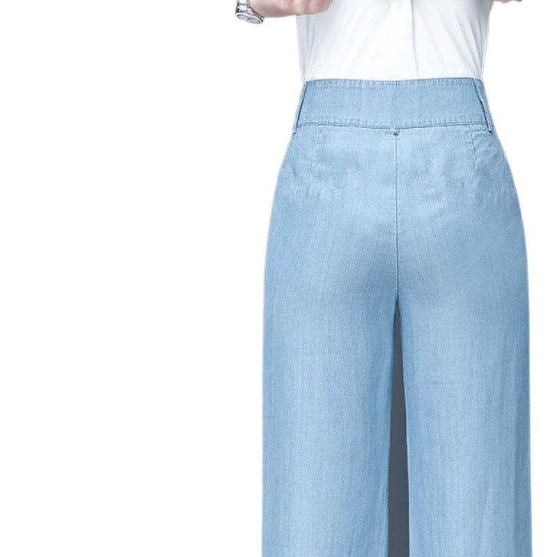 Pantalons & Jeans  Femme | Pantalon De Costume Large En Tweed Femme Bleu