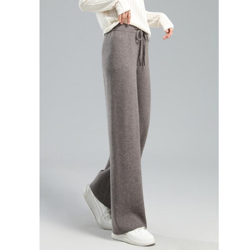 Pantalons & Jeans  Femme | Pantalon Fluide Cachemire Gris Femme Femme