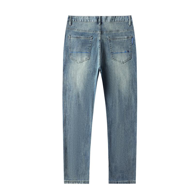 Pantalons & Jeans  Homme | Jean Droit En Denim Destroyed Vintage Homme BLEU INDIGO