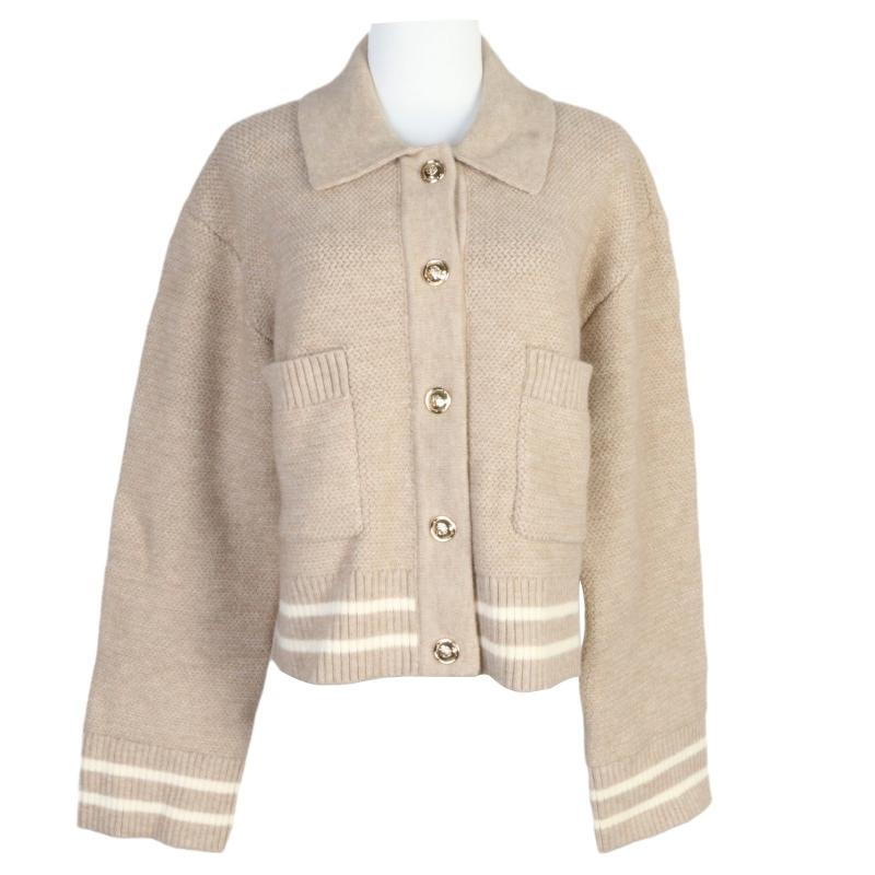 Pulls & Cardigans  Femme | Cardigan À Point Fantaisie Femme BEIGE