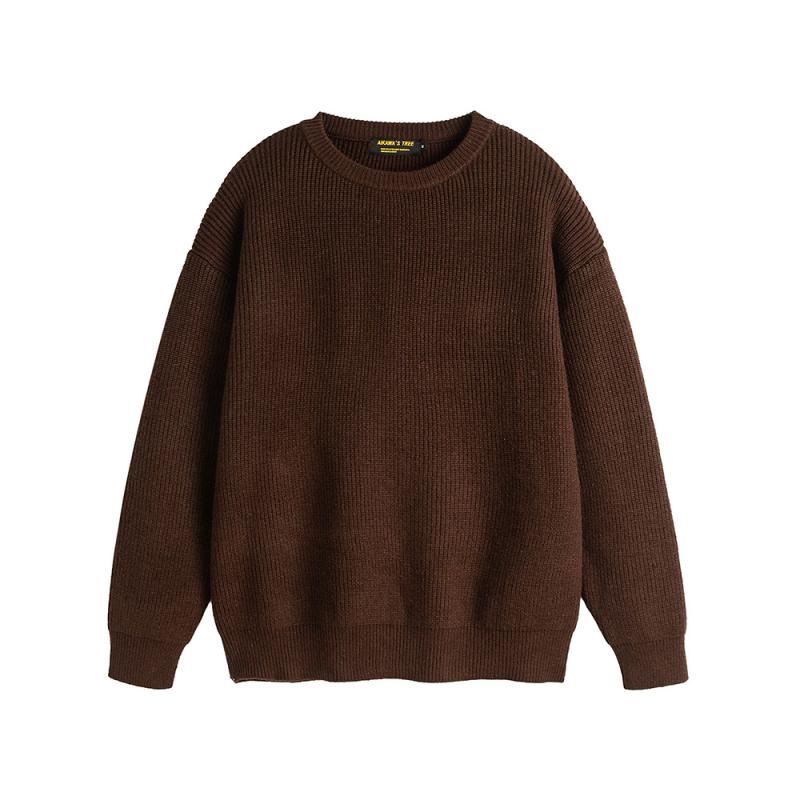 Pulls & Cardigans  Homme | Pull Côtelé En Maille Homme CARAMEL