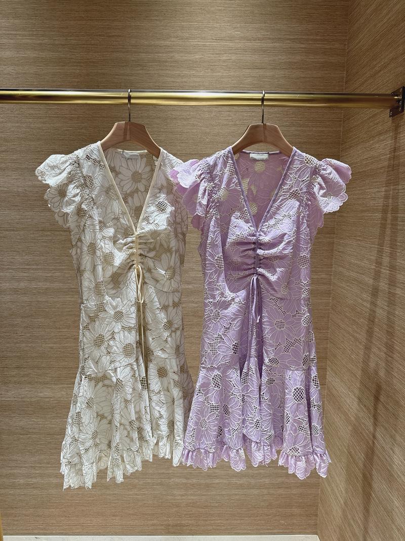 Robes  Femme | Robe Courte En Guipure Marguerites Femme Femme