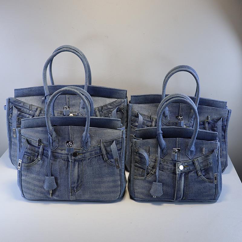 Sacs  Femme | Sac Antigona Lock Mini En Denim Délavé Accessoires BLEU MOYEN