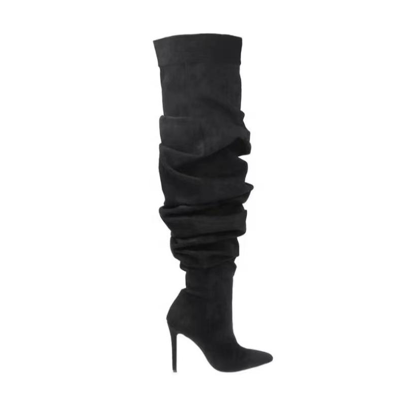 Shark Lock  Femme | Bottines Shark Lock Stiletto En Suède Chaussures Femme