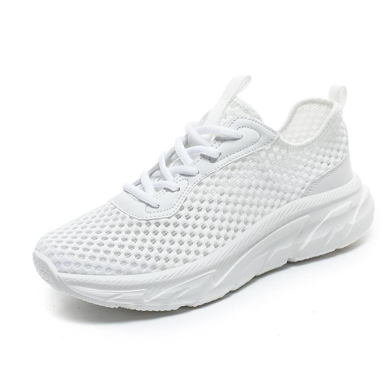 Sneakers  Femme | Sneakers Compensées Marshmallow En Gomme Et Maille Chaussures BLANC