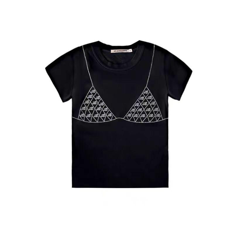 T-Shirts & Polos  Femme | T-Shirt Court Strassé Femme Femme