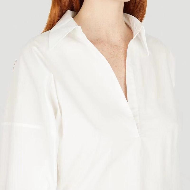 Tops & Chemises  Femme | Chemise Portefeuille En Popeline Femme BLANC