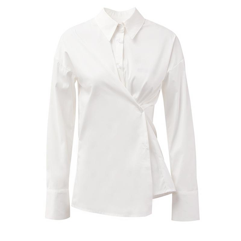 Tops & Chemises  Femme | Chemise Portefeuille En Soie Femme ECRU