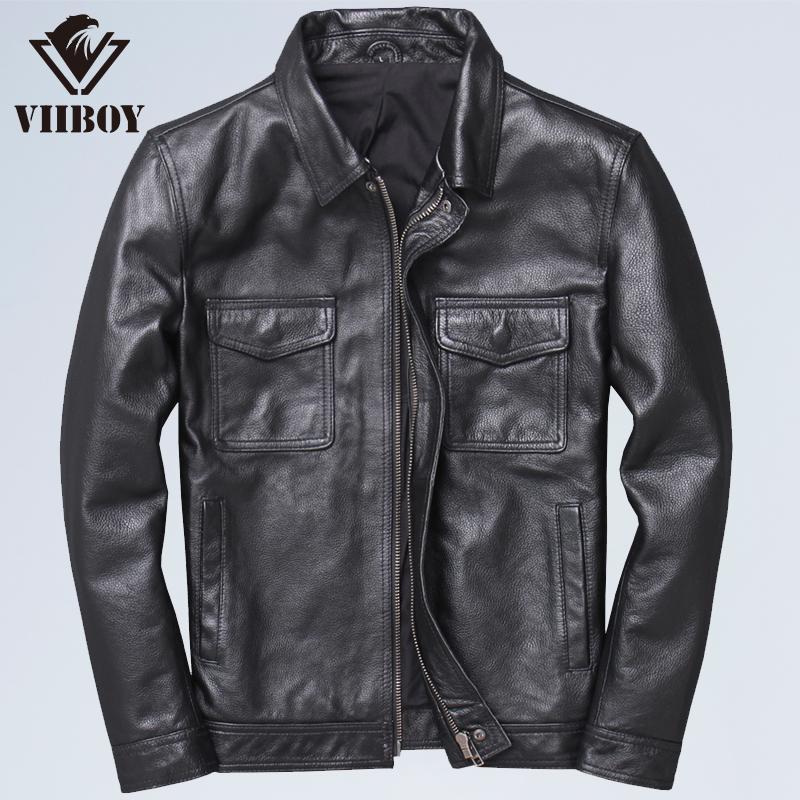 Vestes & Manteaux  Homme | Veste Biker En Cuir Homme Homme